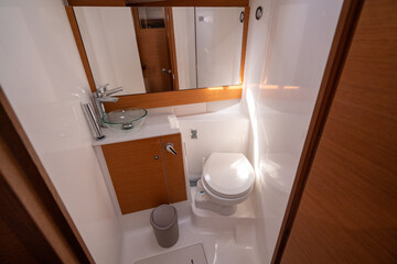 Bathroom sailboat. High quality photo
