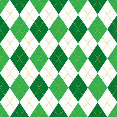 Argyle Seamless Pattern for Textile, Fabrics Print, Wallpaper, Wrapping Paper, Irish Clothing and Vector Background.