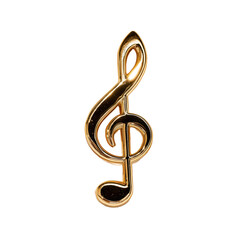 Obraz premium Golden Treble Clef - A Musical Symbol of Elegance , PNG isolated cut out image
