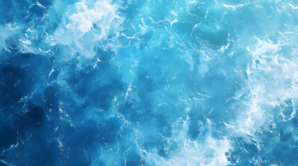 Fototapeta premium Dynamic Turquoise Ocean Waves with White Froth