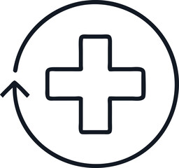  Medical Plus Sign in Circle Icon
