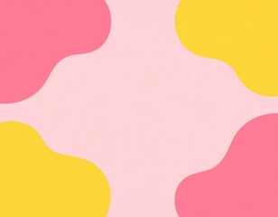 Abstract Pink And Yellow Shape Background Design