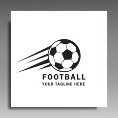 Obraz premium Football logo or football club sign badge.illustration Vector design of football logo on white background