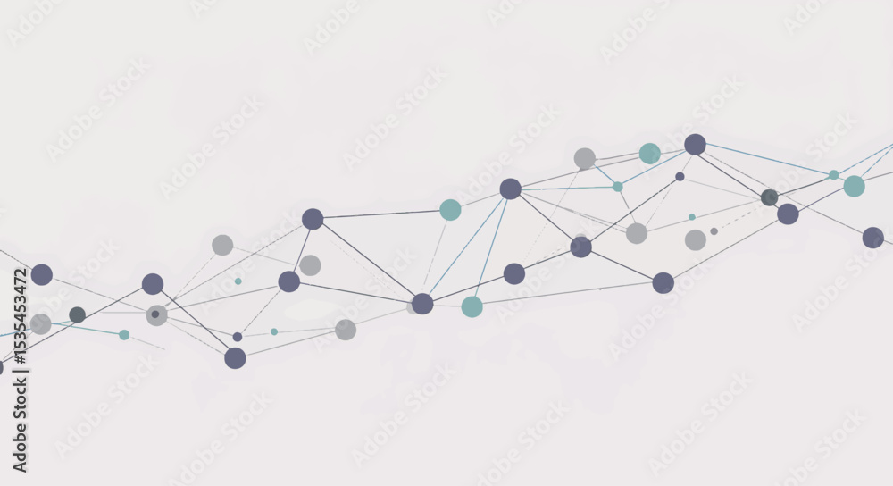 Poster abstract network connection nodes and lines interconnecting