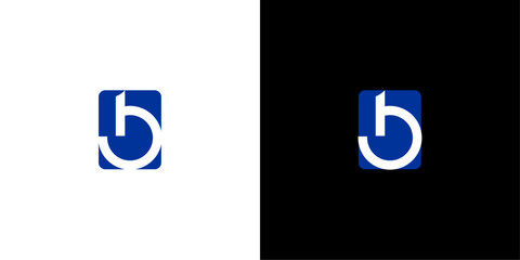 minimalist d logo design. b logo design with square