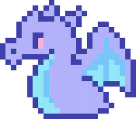 pixel vector illustration of dragon