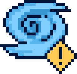 pixel vector illustration of tornado