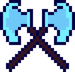 Fototapeta premium pixel vector illustration of axe