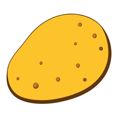 Potato colourful vector icon