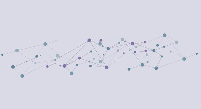 Abstract Network Connection Dots and Lines Representing Global Communication