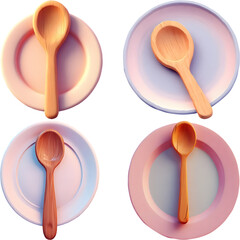 kitchen utensils on white background