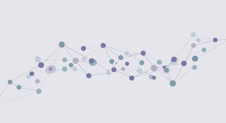 Abstract Network Connection Nodes and Lines Interconnected