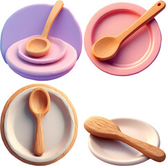 set of wooden spoons
