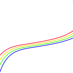Multi Color Curved Line