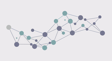 Abstract Network Connection Nodes and Lines Graphic Design