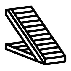 metal ladder isolated on white