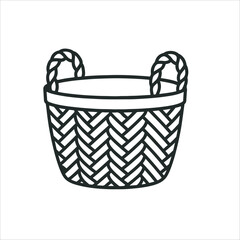 Obraz premium Jute Wicker Storage Basket