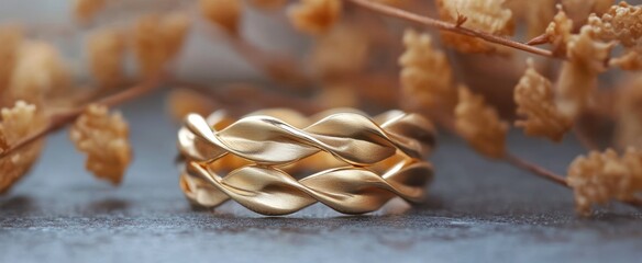 Stackable 3D Gold Rings with Matte Finish