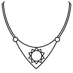 Minimal Bar Pendant Line Art Vector