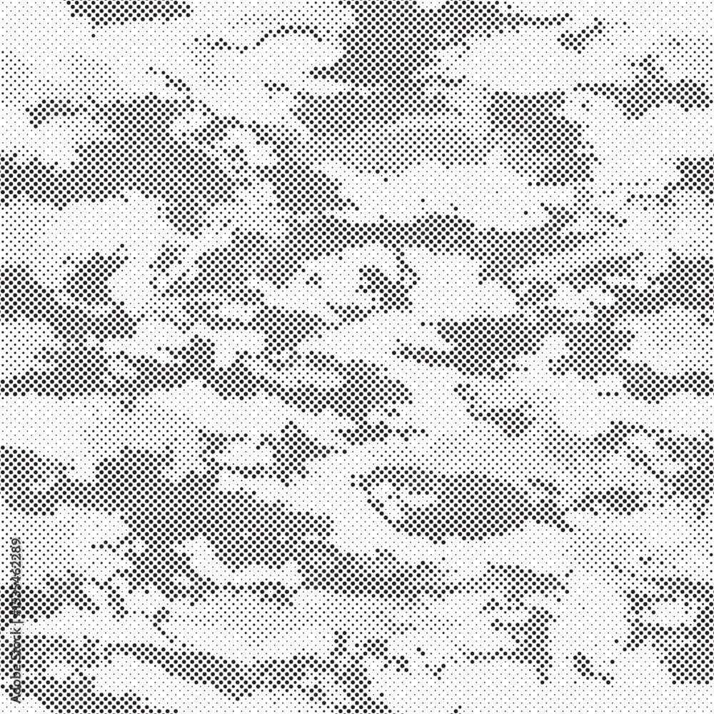 Aufkleber Abstract halftone background. Military camouflage effect dot seamless pattern texture. Dotted background as design element.
