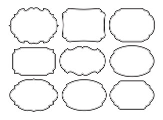 Vintage Vector Frames, Borders and Labels – Decorative Retro Design Elements