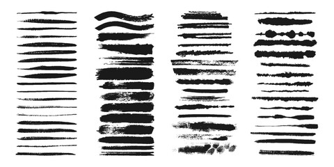 Beautiful Brushes vector collection. Grunge Elements - Brush strokes, ink paint brushes, grunge lines. Rectangle text box for social media and network. vector