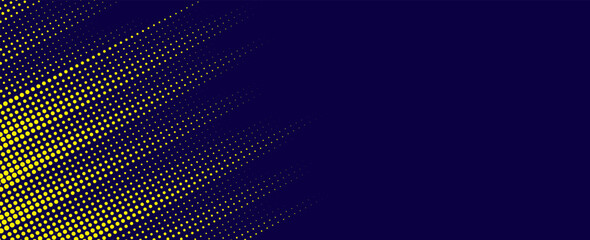Yellow halftone on blue background. Vector dotted sparkles or halftone shine pattern texture Pop Art Style Background,eps10