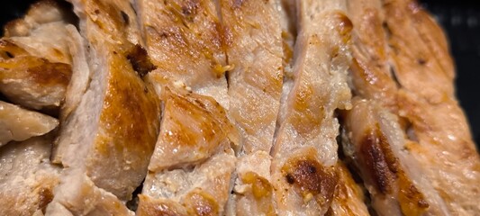 Charcoal-grilled pork from a restaurant