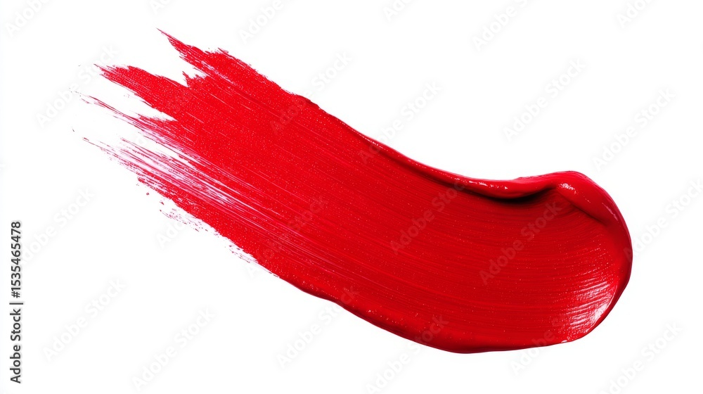 Poster a vibrant red paint stroke captures creativity and expression. this image showcases a bold brush swi