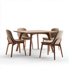 Fototapeta premium Stunning Modern Wooden Dining Set , PNG isolated cut out image