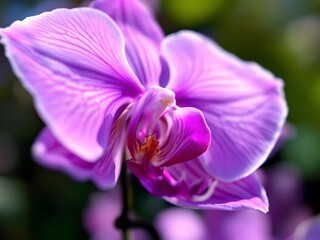 Close up of a purple orchid