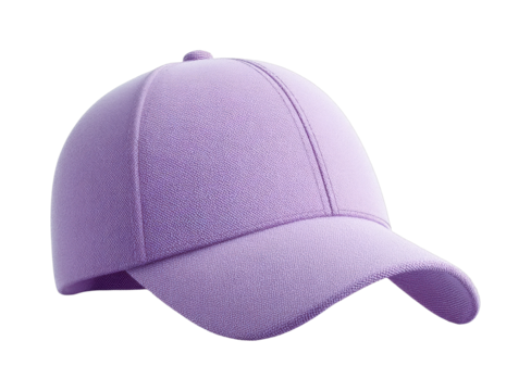 Purple baseball cap with curved visor