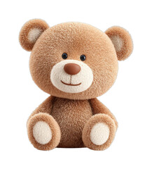 Obraz premium Adorable plush teddy bear with cute expression