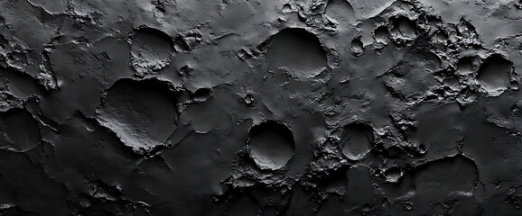 Black background, dark gray color, rough texture of stone surface, abstract grunge background with copy space for design and decoration. 