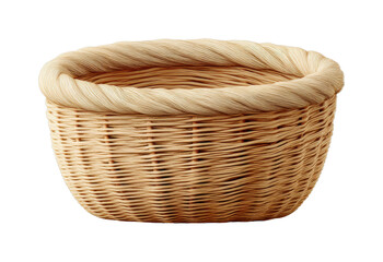 Obraz premium Handwoven basket with twisted rim design