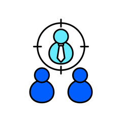 Icon a headhunting, isolated against a clean background.