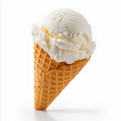 Ice cream scup isolated on white background.