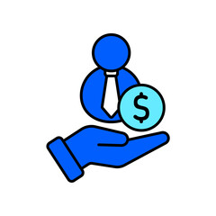 Icon a salary, isolated against a clean background.