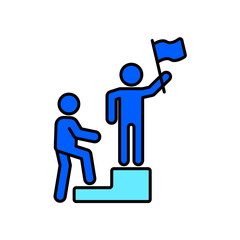 Icon a leadership, isolated against a clean background.