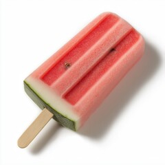 Watermelon popsicle isolated on white background.