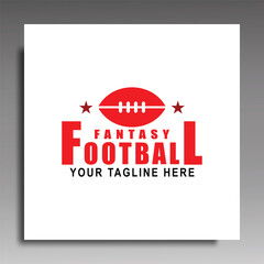 Fantasy football logo or football club sign badge.illustration Vector design of football logo on white background