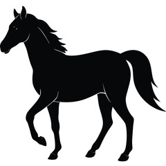 Obraz premium Horse Silhouette Vector Isolated For Graphic Design
