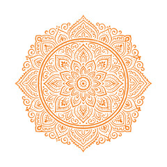 Abstract Ornamental Mandala Motif Vector Design Illustration