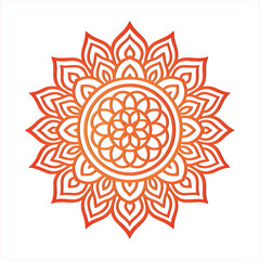 Abstract Ornamental Mandala Motif Vector Design Illustration