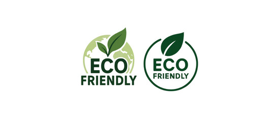 Eco Friendly Logos Green Leaves and Globe