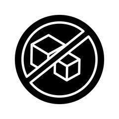  prohibited cubes icon white on background