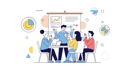 Fototapeta premium Effective Strategies to Improve Team Collaboration and Communication in the Workplace Environment Today