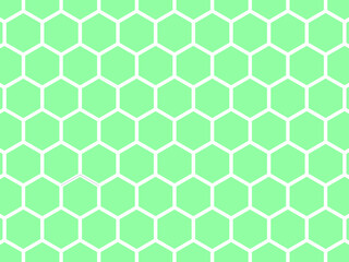 abstract background with hexagons. Seamless pattern pastel green hexagon shape with white stroke line.