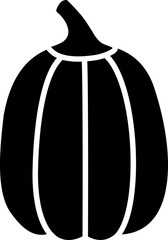 Autumn harvest pumpkin silhouette Icon Isolated. 
Fall pumpkin silhouette flat vector illustration.
Transparent background.
