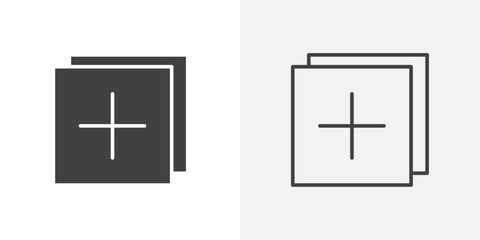 Add new icon Line graphics illustration